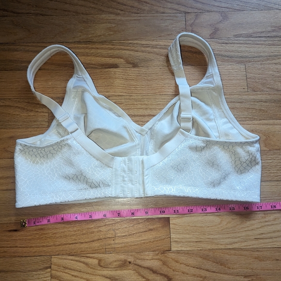 42C Nude Floral Jacquard Women's Minimizer Bra Full Coverage Non Padded Wirefree - Picture 5 of 13